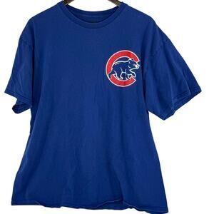 Majestic Chicago Cubs Kris Bryant #17 T-Shirt Men's XL Blue MLB Graphic Tee